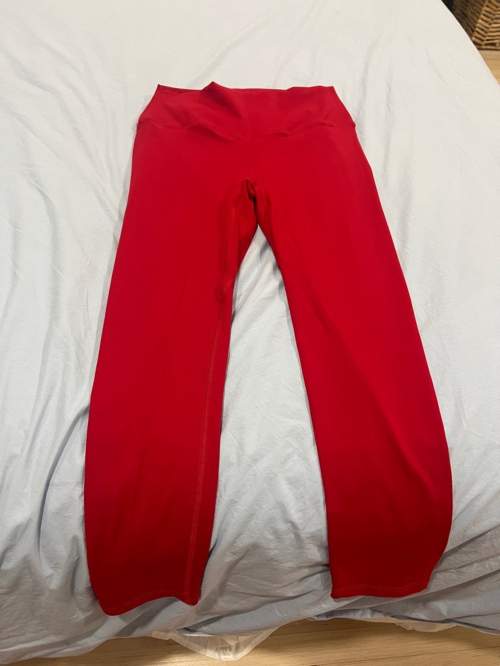Red Ruched Booty Workout Leggings